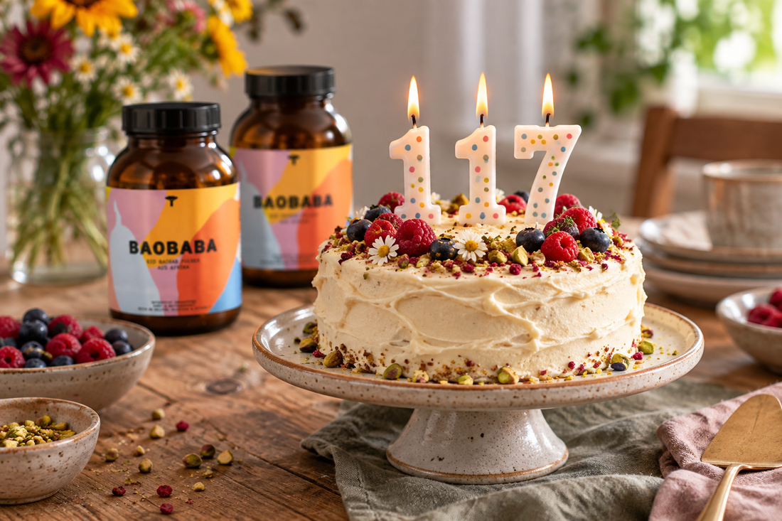 Ballaststoffe und Longevity: Darmgesundheit und Baobab Pulver / AI generated